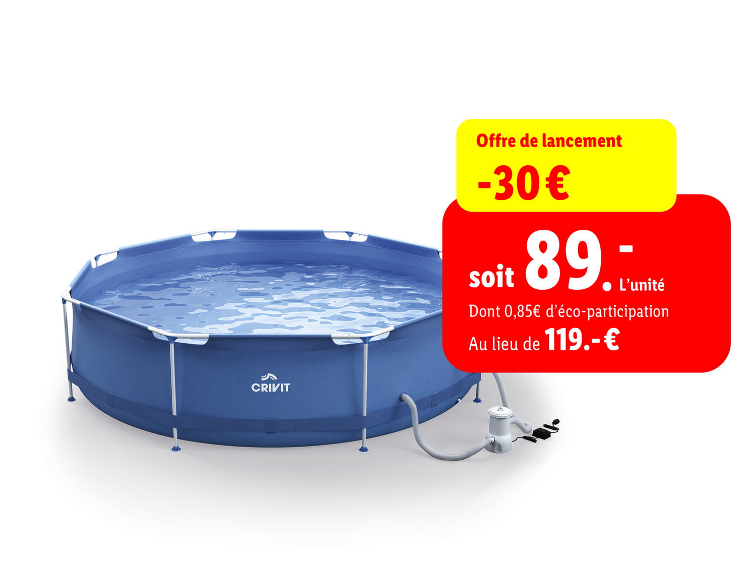 CRIVIT Kit de piscine Metal Frame CRIVIT Kit de piscine Metal Frame
