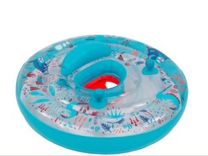 Bouée de piscine gonflable avec siège et poignées bébé kg transparente
